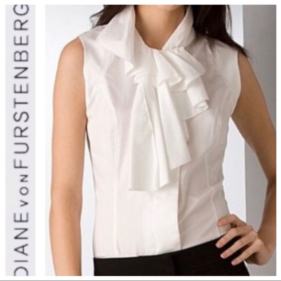 Diane Von Furstenberg Tops - 💕SALE💕DVF Diane Von Furstenberg Black Ruffle Top